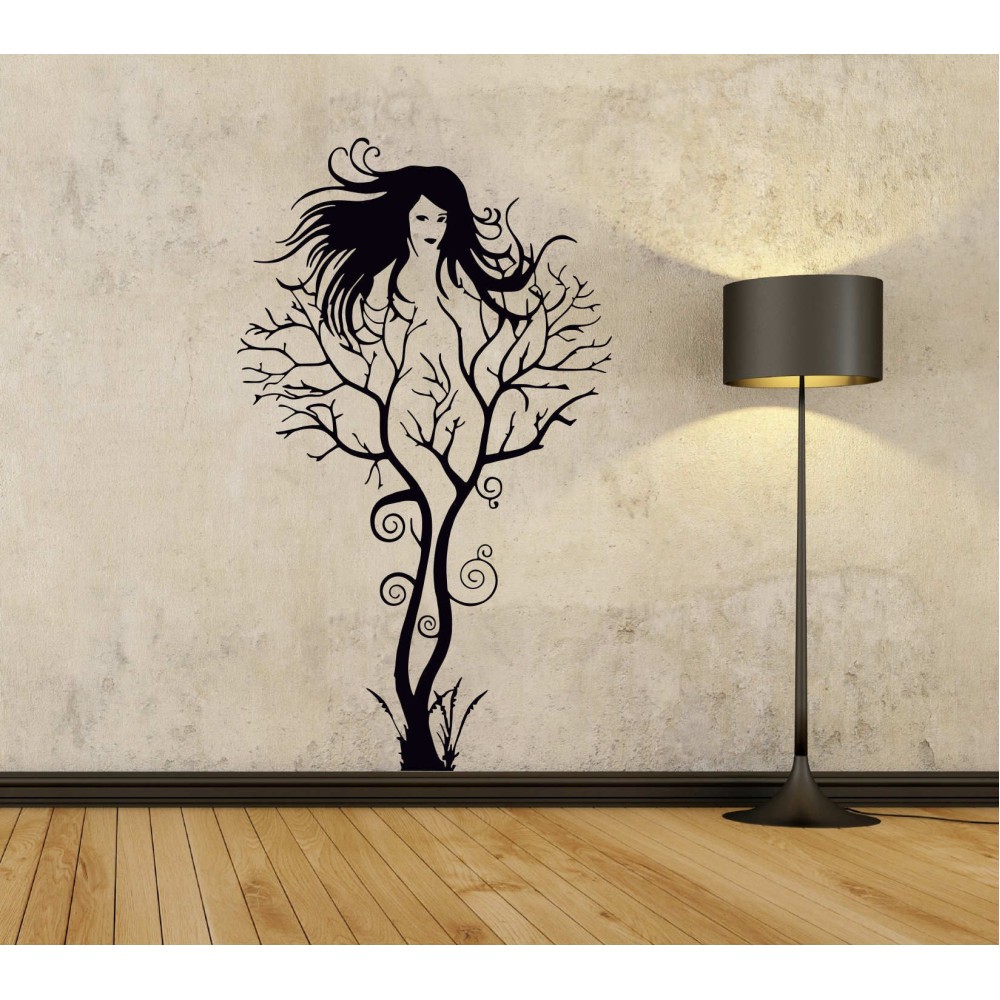 Ağaç Kadın Duvar Sticker