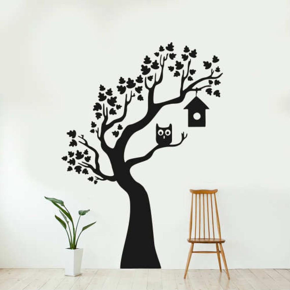 Ağaç ve Baykuş Duvar Sticker