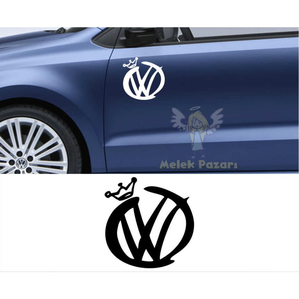 Volkswagen Logo Kral Araba Sticker