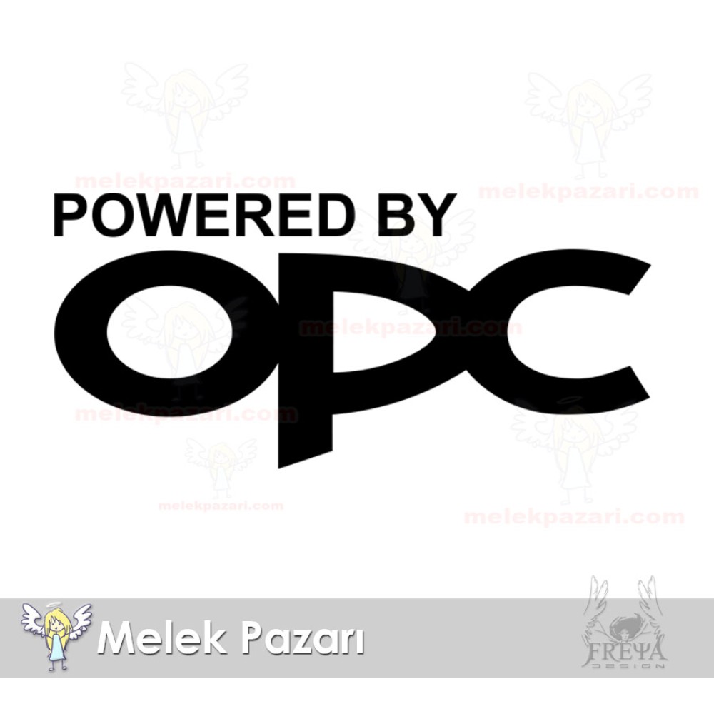 Powered By OPC, Opel Corsa Oto Sticker