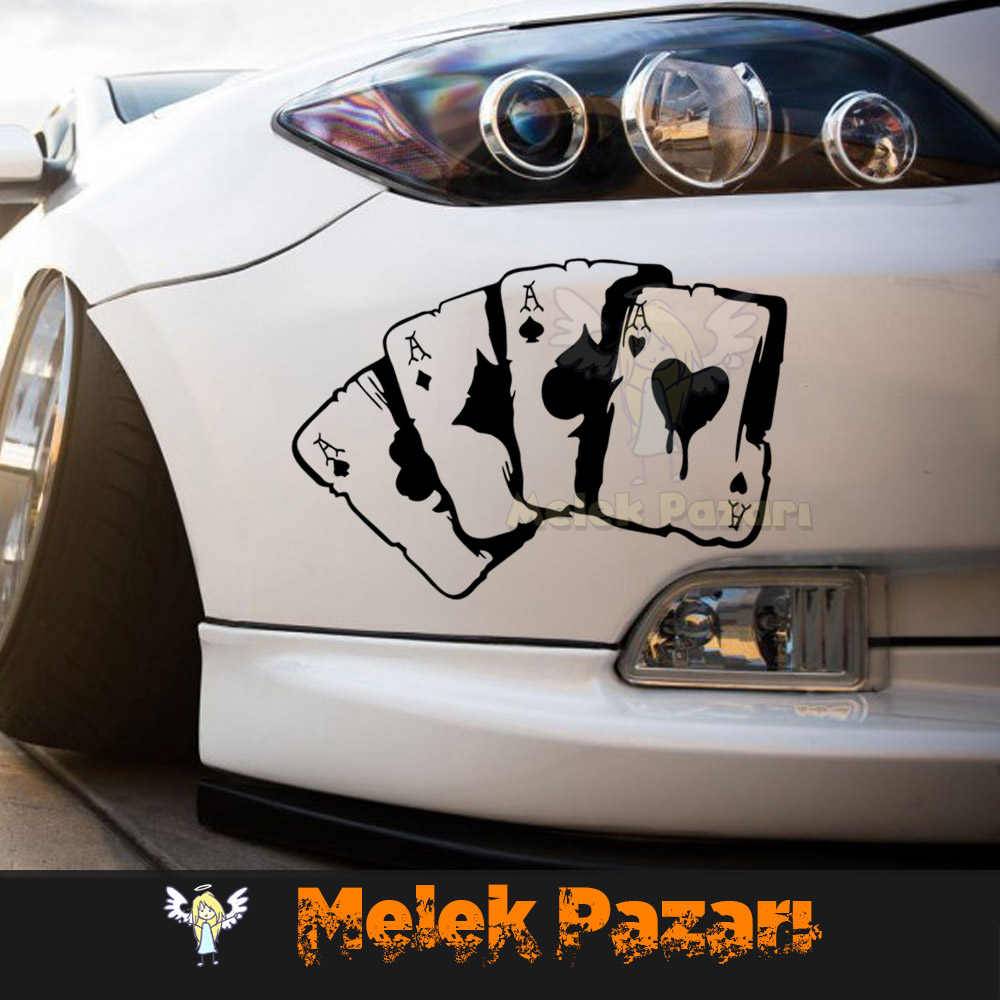 Kare As, Poker Araba Sticker