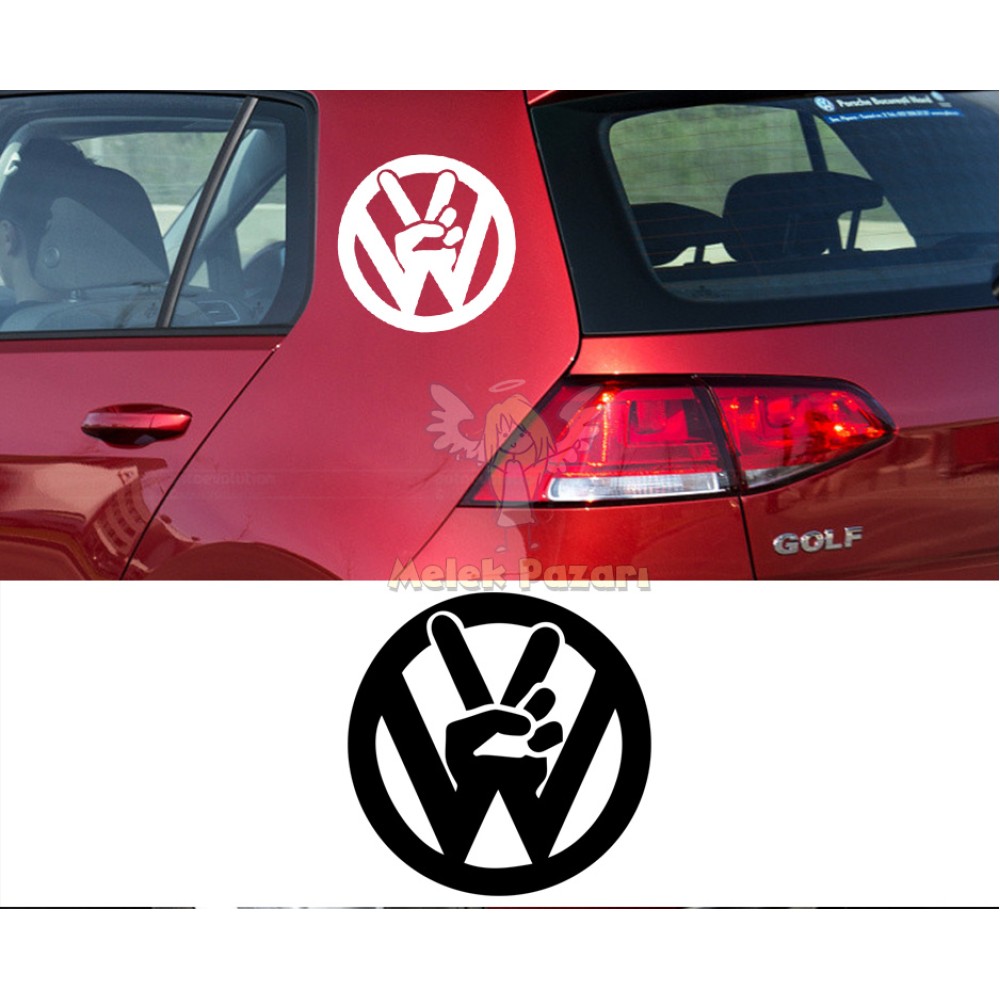 Volkswagen Barış Simgesi Araba Sticker