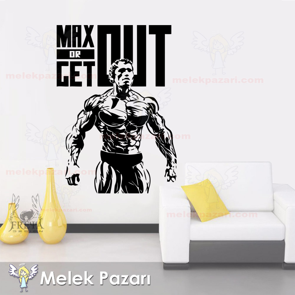 Max or Get Out Fitness, Spor Salonu Duvar Sticker