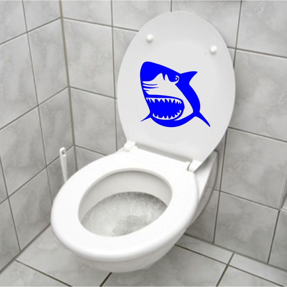 Köpek Balığı Jaws Klozet Banyo Sticker