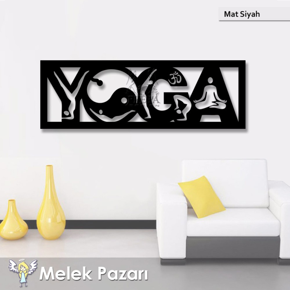 Yoga Fitness Spor Salonu Dekoratif Ahşap Tablo
